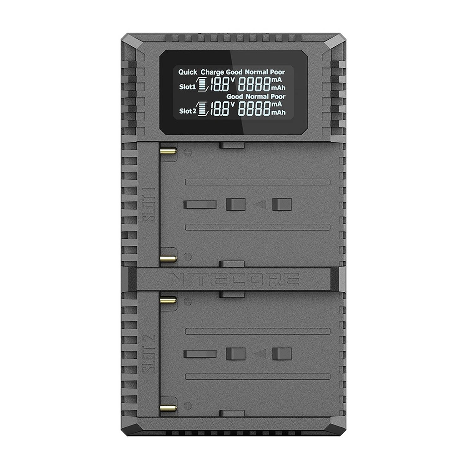 Nitecore NC-USN3 Pro Dual-Ladegerät für Sony NP-FM500H