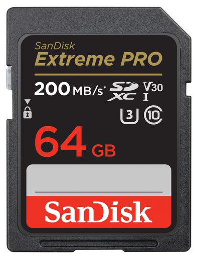 SanDisk Extreme Pro SDXC  64GB UHS-I 200MB/s U3 V30