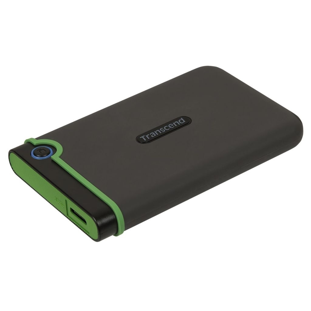 Transcend Slim StoreJet 25M3S 2TB grau-grün, externe 2,5" HDD-Festplatte