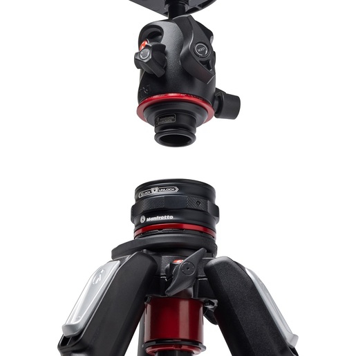 Manfrotto 4 Segment Carbon Stativ Kit, Fotostativ mit Kugelkopf mit Move Quick Release System, Professionelles Fotografie Zubehör Kit, Kamerastativ mi