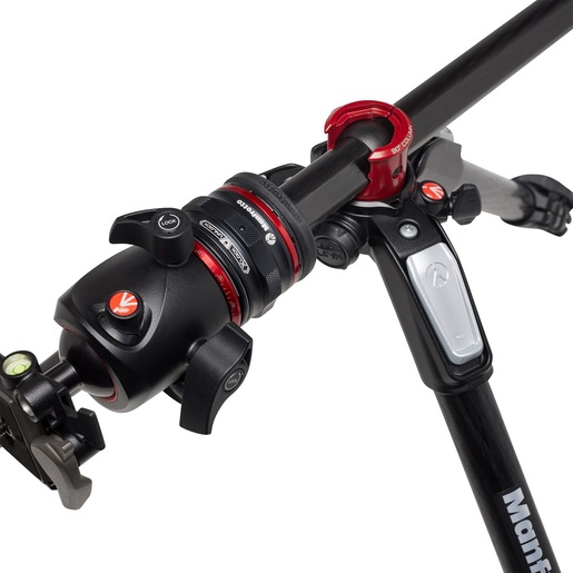 Manfrotto 4 Segment Carbon Stativ Kit, Fotostativ mit Kugelkopf mit Move Quick Release System, Professionelles Fotografie Zubehör Kit, Kamerastativ mi